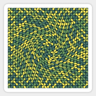 Twisted Metaballs Pattern (Green Yellow) Magnet